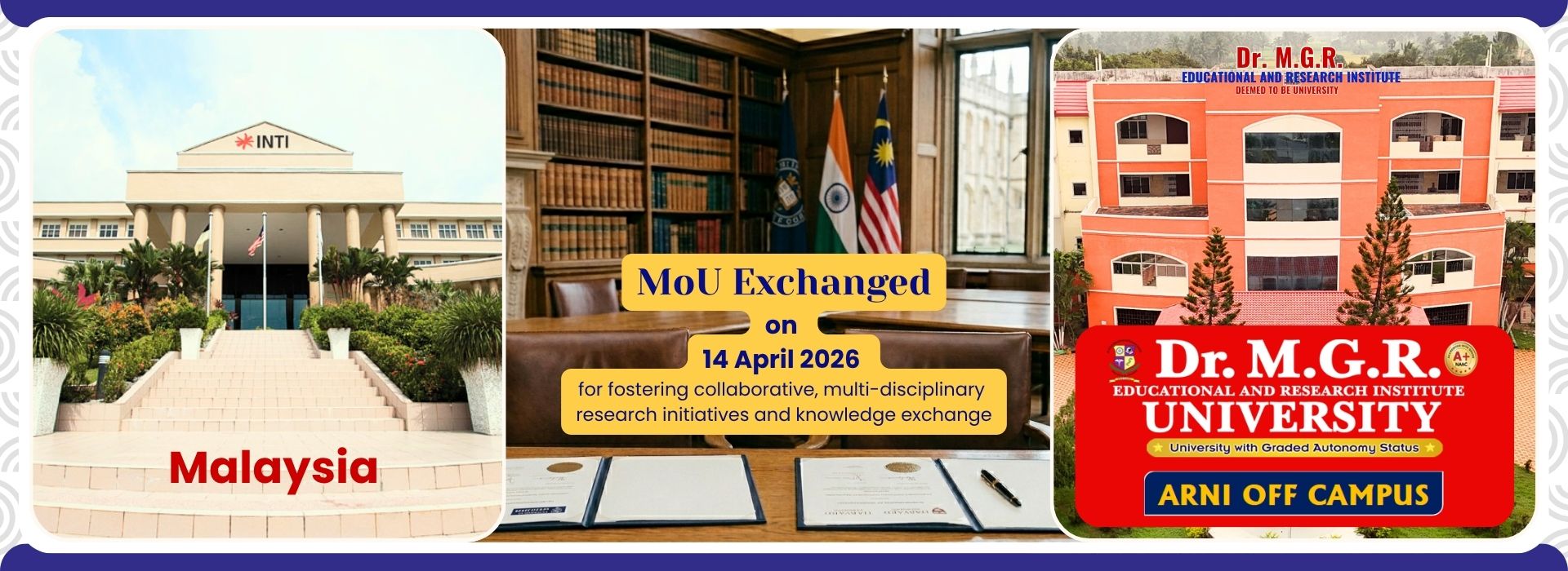 MoU signed with INTI International University, Malaysia